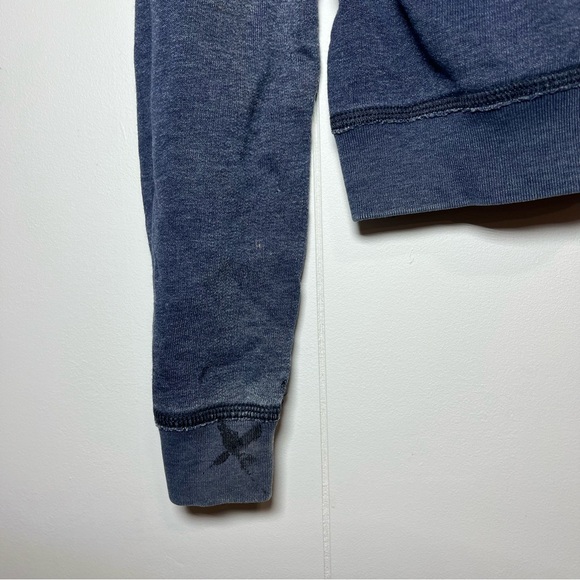 Hollister SoCal Logo Navy Hoodie Medium TRUE Y2K 2000s Pullover - Picture 6 of 6